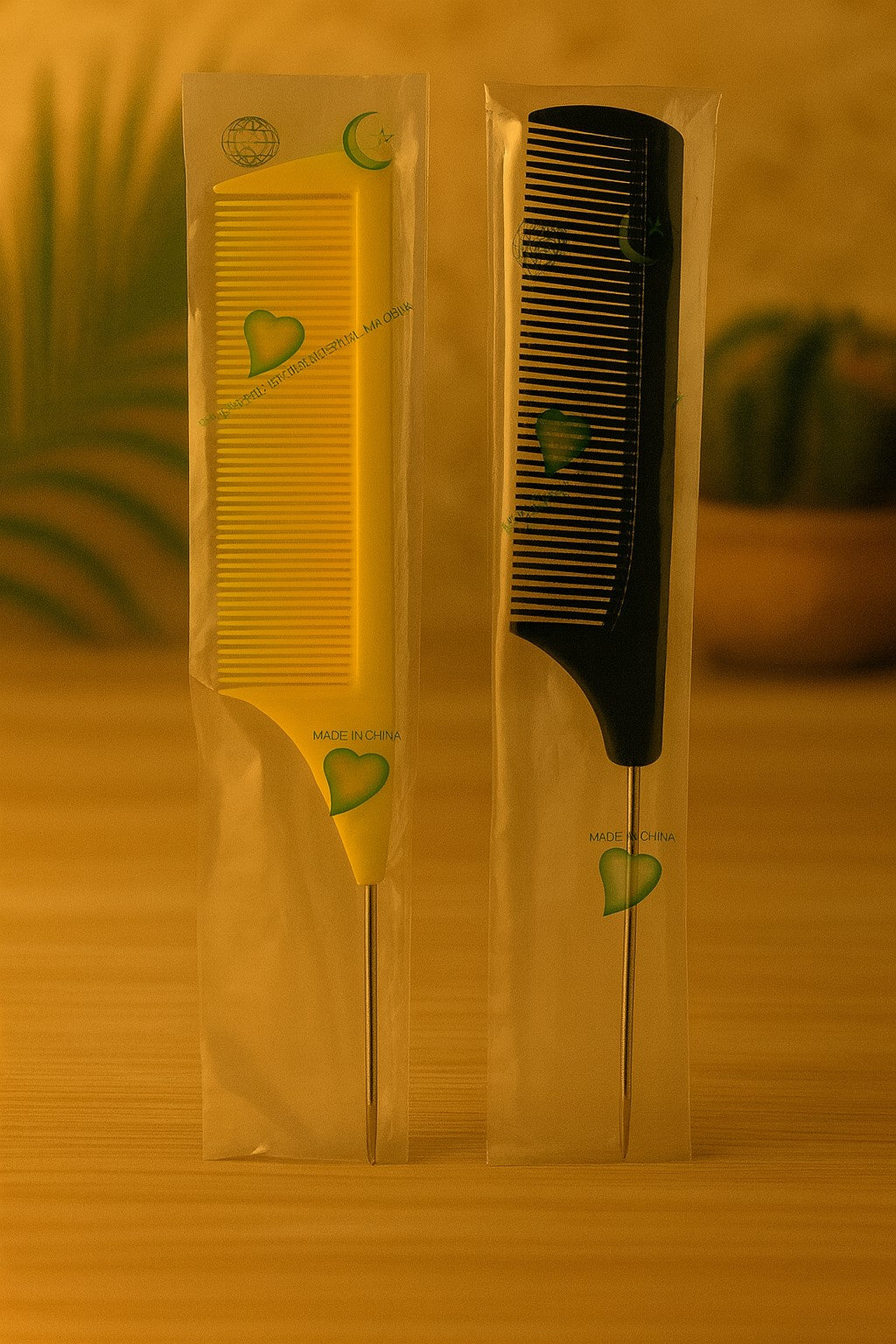 Peigne à queue en fer – jaune ou noir