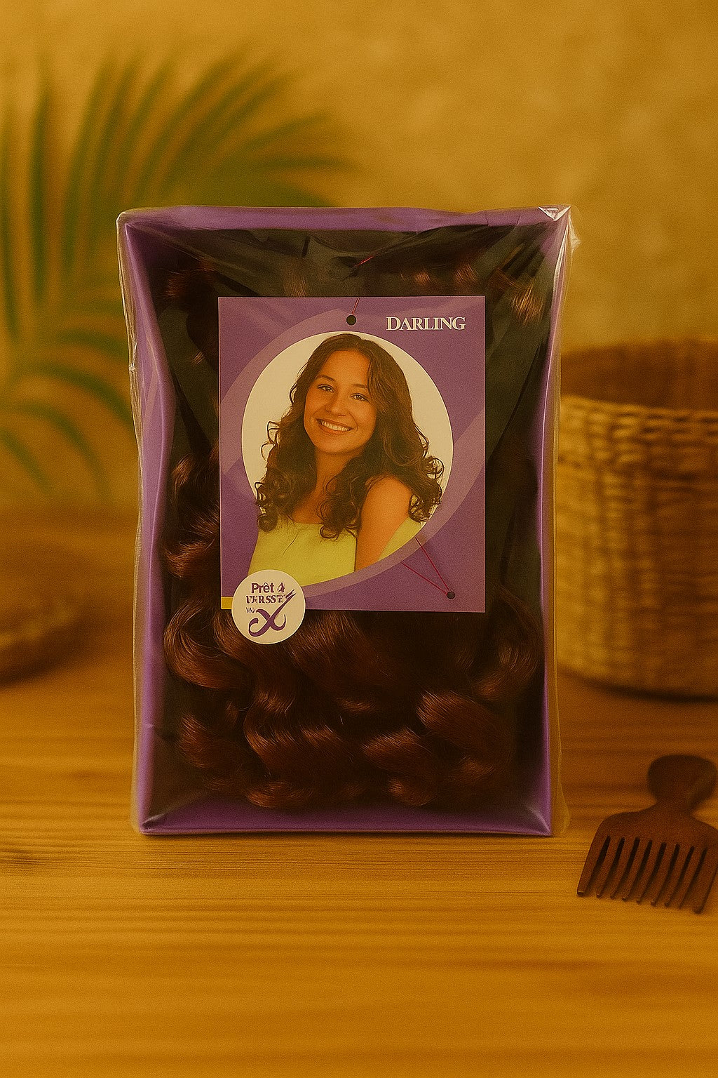 Paquet de mèches bouclées – marron clair