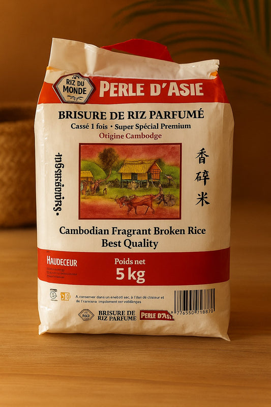 Perle d’Asie – Riz long du Cambodge 5 kg (1 fois cassé)